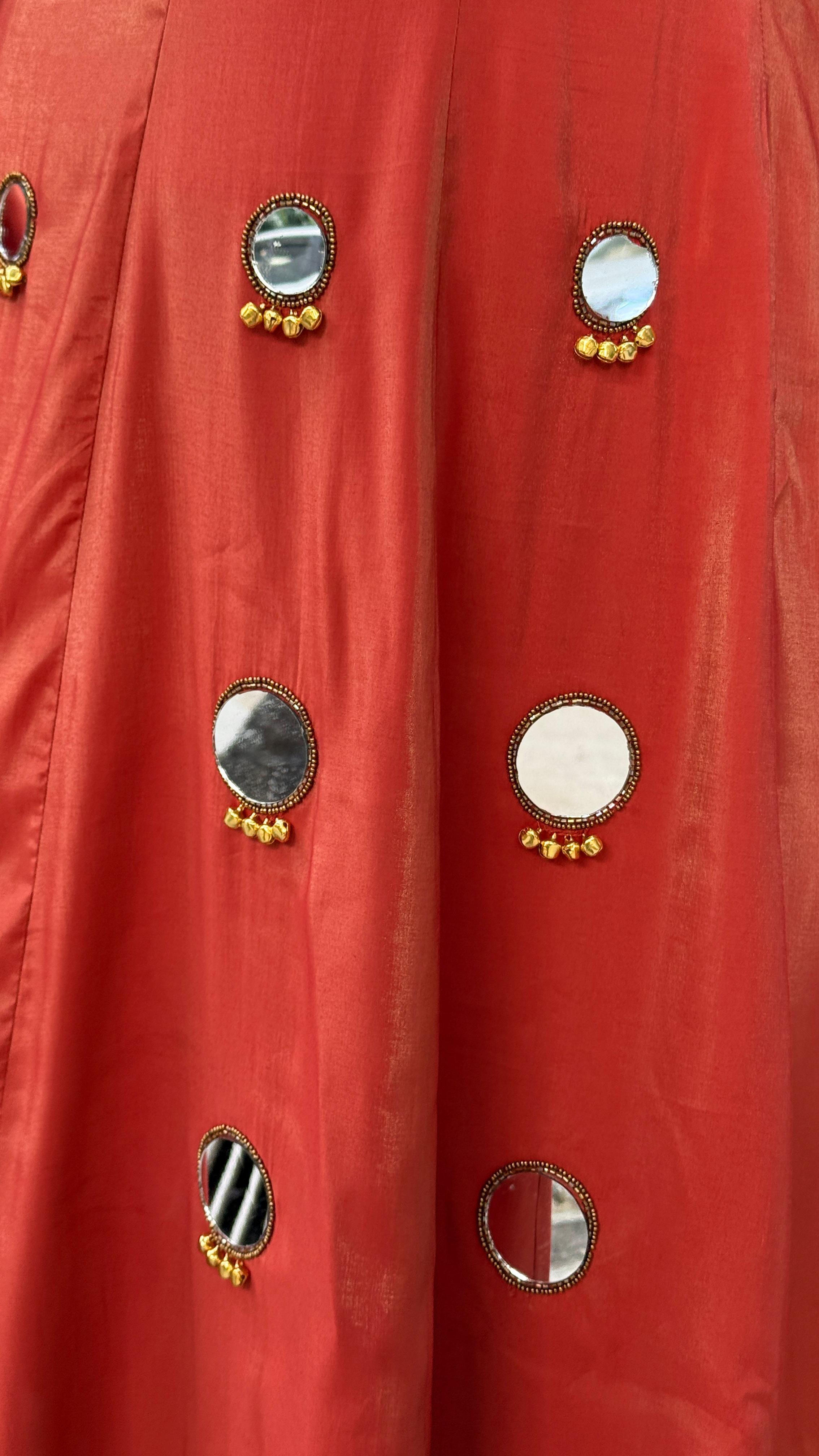 Avisha Anarkali- Red, Magenta